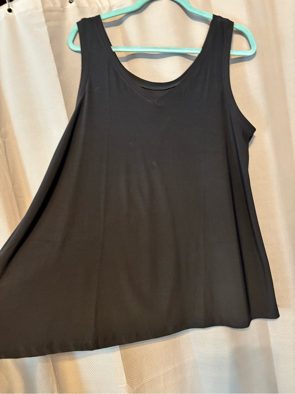Women's Black A-Line Tank Top - Classic Scoop Neck